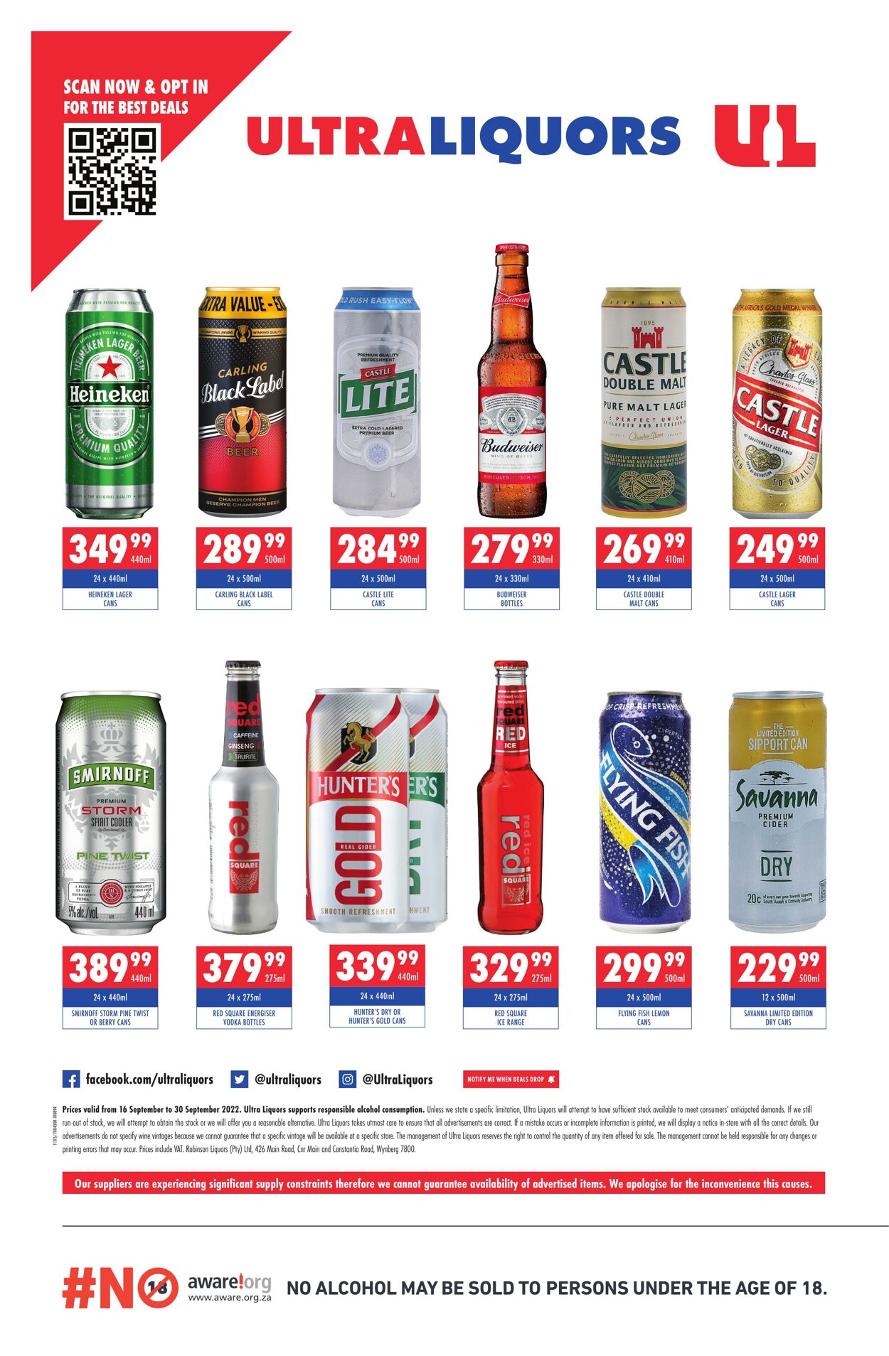 Special Ultra Liquors 16.09.2022 - 30.09.2022