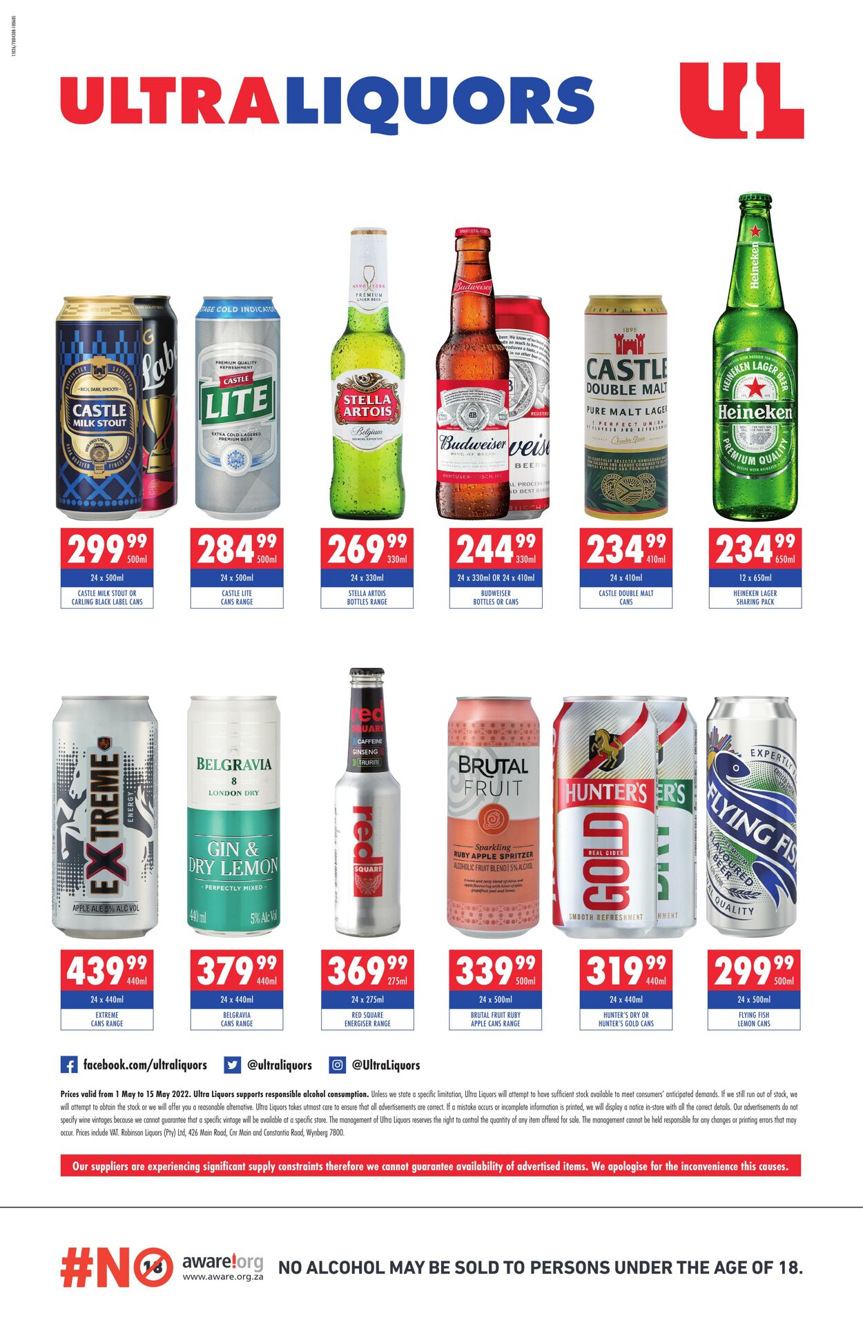 Special Ultra Liquors 01.05.2022 - 15.05.2022