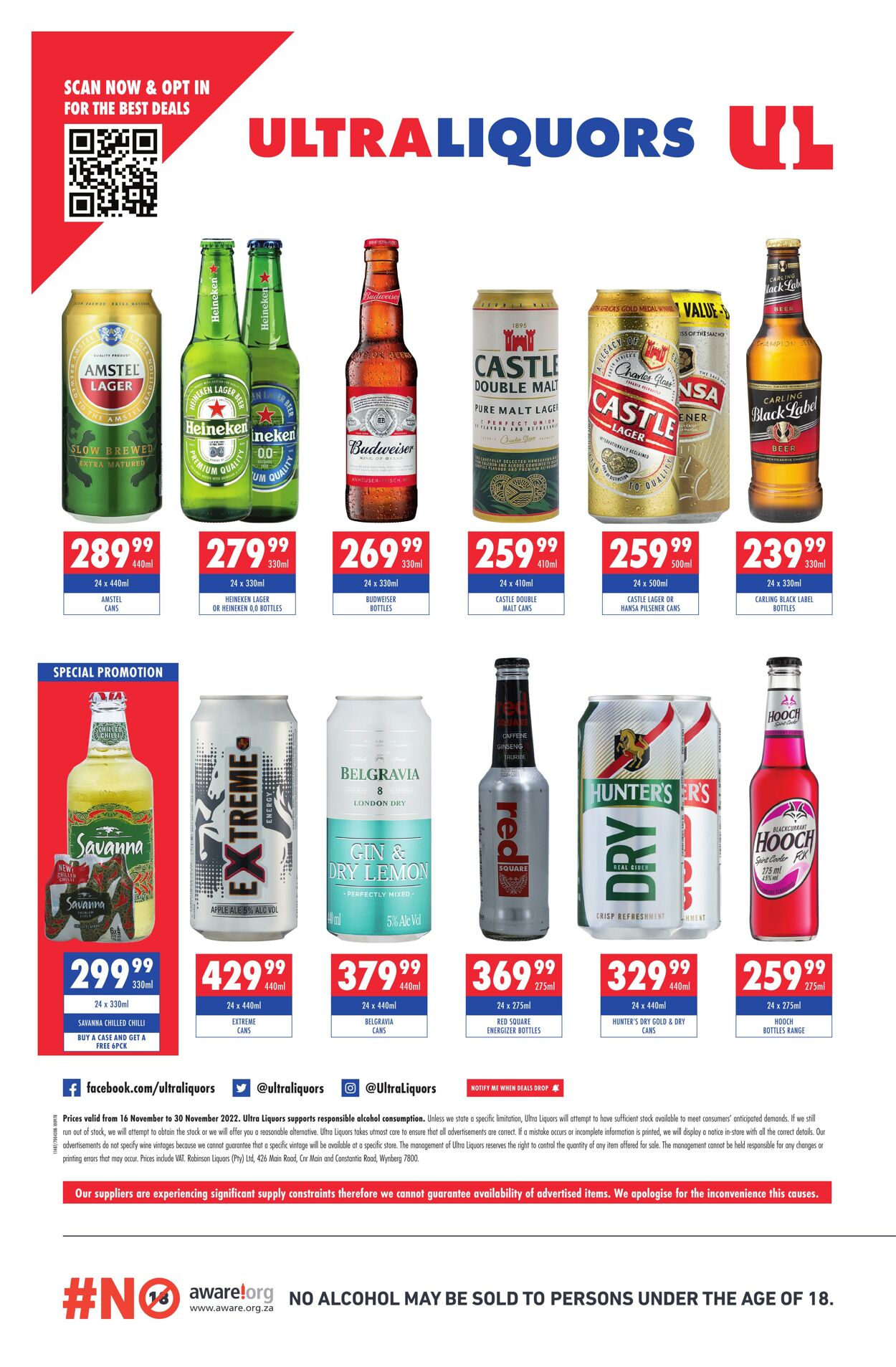 Special Ultra Liquors 16.11.2022 - 30.11.2022