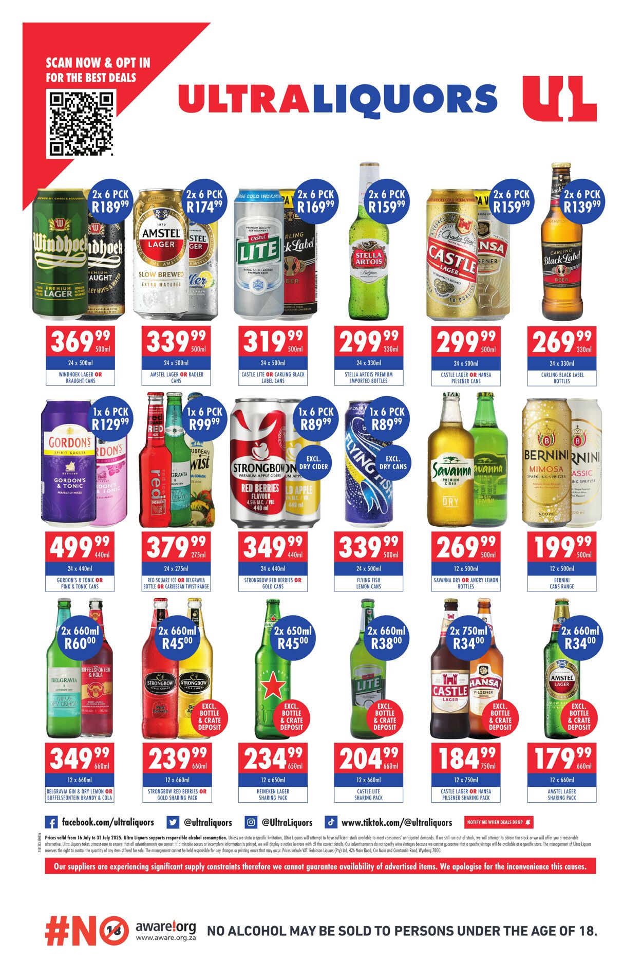 Special Ultra Liquors 16.07.2025 - 31.07.2025