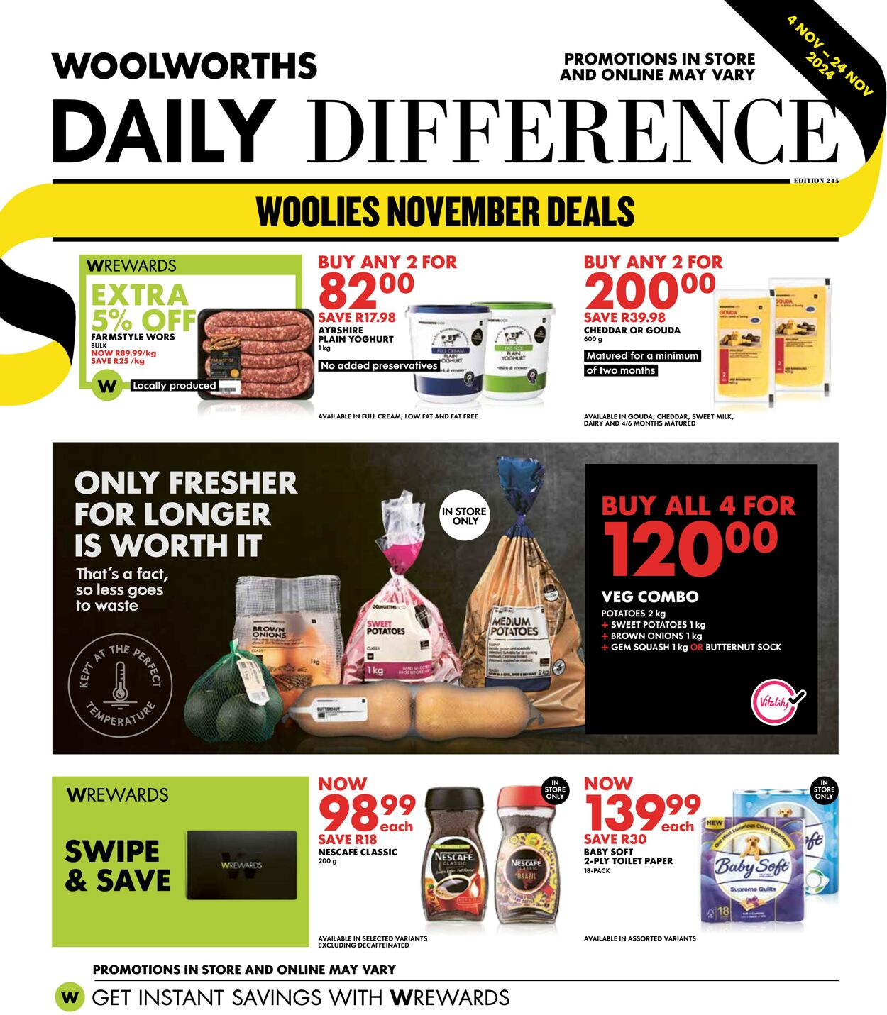 Special Woolworths - Woolworths Online Shopping | Woolworths  | Woolworths.co.za 4 Nov, 2024 - 24 Nov, 2024